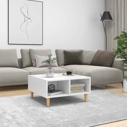 Tavolino da Salotto Bianco 60x60x30 cm in Legno Multistrato