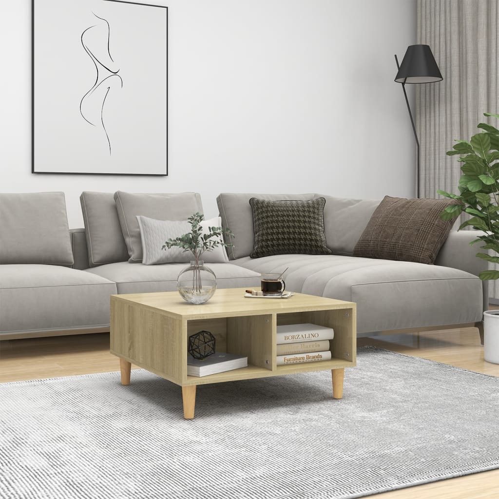 Tavolino da Salotto Rovere Sonoma 60x60x30 cm Legno Multistrato | homemem39