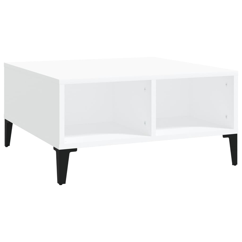 Tavolino da Salotto Bianco 60x60x30 cm in Legno Multistrato | homemem39