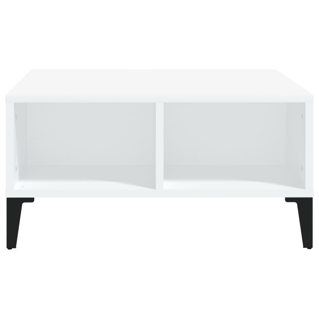 Tavolino da Salotto Bianco 60x60x30 cm in Legno Multistrato | homemem39