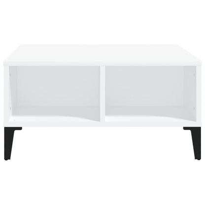 Tavolino da Salotto Bianco 60x60x30 cm in Legno Multistrato | homemem39