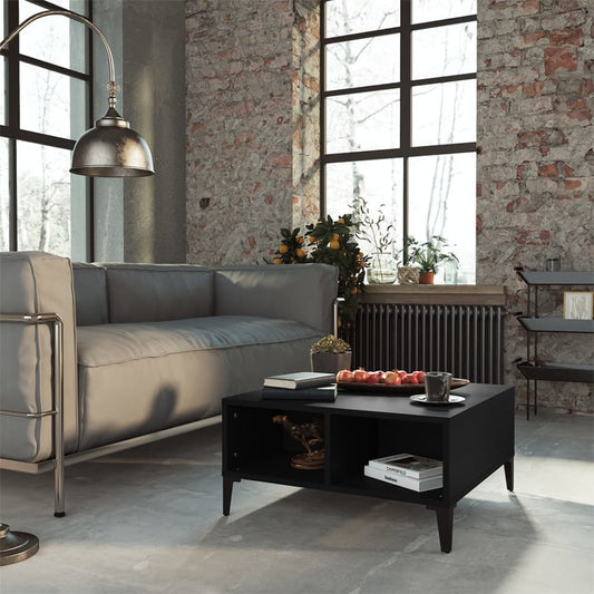 Tavolino da Salotto Nero 60x60x30 cm in Legno Multistrato | homemem39
