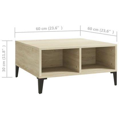 Tavolino da Salotto Rovere Sonoma 60x60x30 cm Legno Multistrato | homemem39