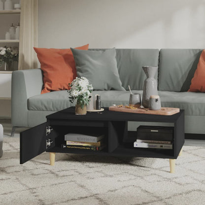 Tavolino da Salotto Nero 90x60x35 cm in Legno Multistrato | homemem39