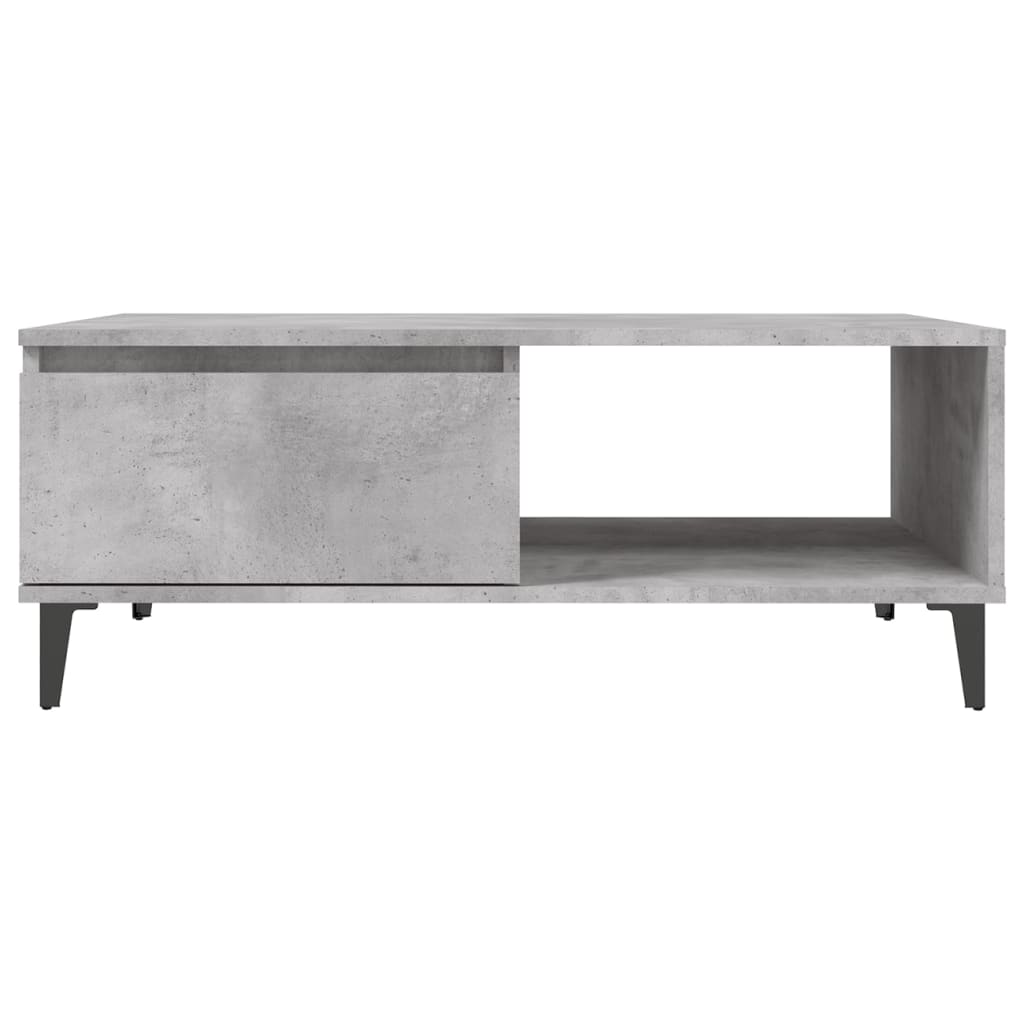 Tavolino da Salotto Grigio Cemento 90x60x35cm Legno Multistrato | homemem39