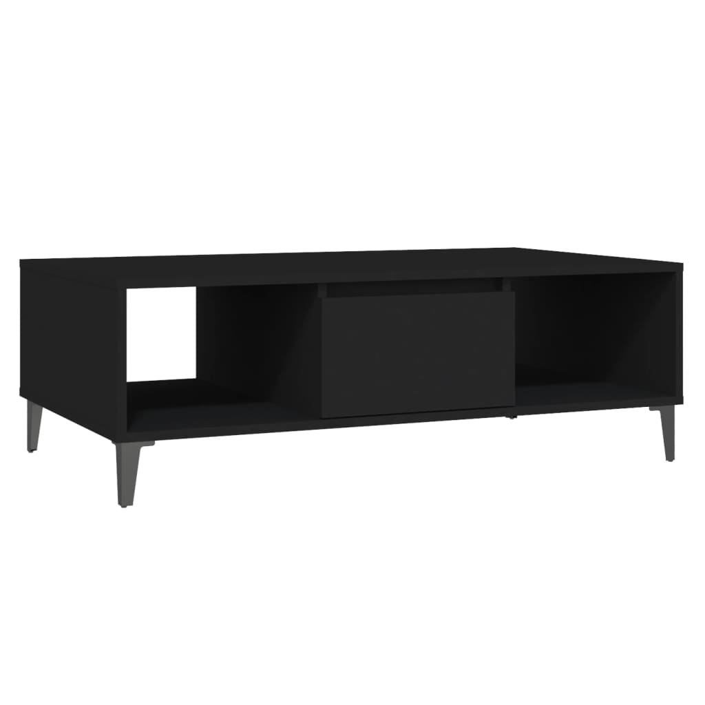 Tavolino da Salotto Nero 103,5x60x35 cm in Legno Multistrato | homemem39