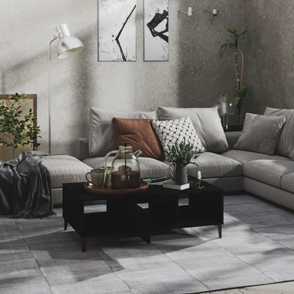 Tavolino da Salotto Nero 103,5x60x35 cm in Legno Multistrato | homemem39