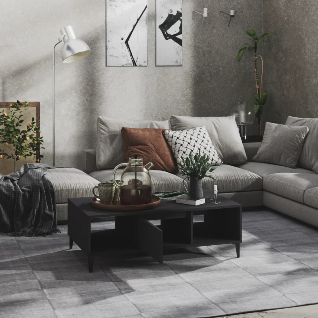 Tavolino da Salotto Grigio 103,5x60x35 cm in Legno Multistrato | homemem39