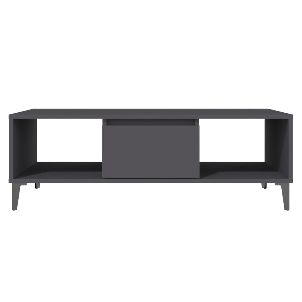 Tavolino da Salotto Grigio 103,5x60x35 cm in Legno Multistrato | homemem39
