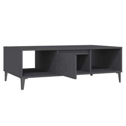 Tavolino da Salotto Grigio 103,5x60x35 cm in Legno Multistrato | homemem39