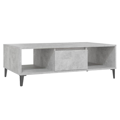 Tavolino Salotto Grigio Cemento 103,5x60x35cm Legno Multistrato | homemem39