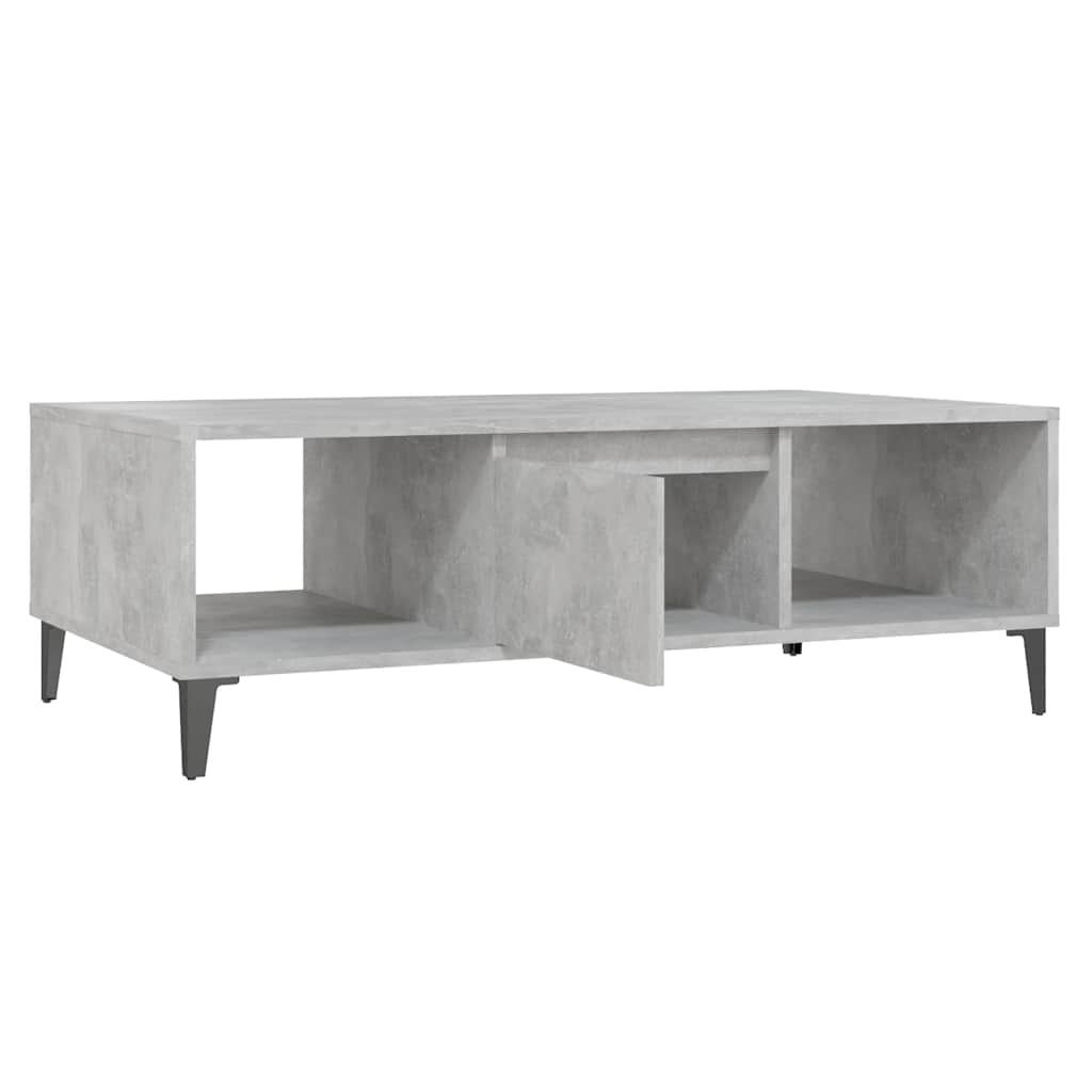 Tavolino Salotto Grigio Cemento 103,5x60x35cm Legno Multistrato | homemem39