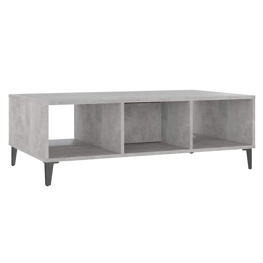 Tavolino Salotto Grigio Cemento 103,5x60x35cm Legno Multistrato | homemem39