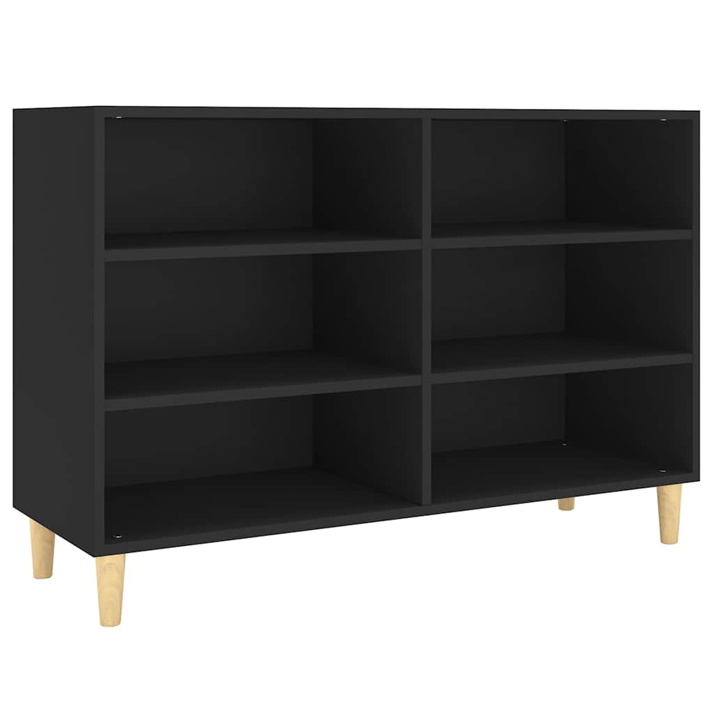 Credenza Nera 103,5x35x70 cm in Legno Multistrato | homemem39