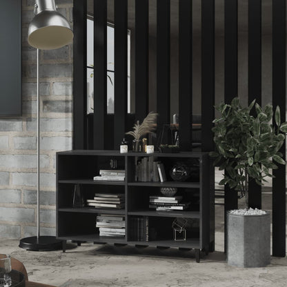 Credenza Grigio Lucido 103,5x35x70 cm in Legno Multistrato - homemem39