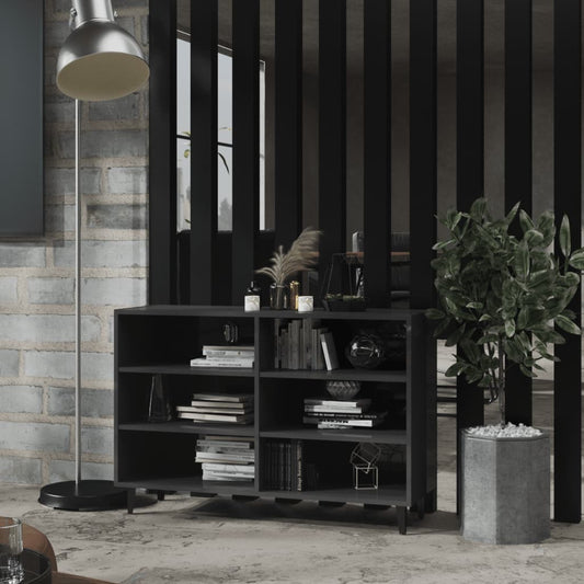 Credenza Grigio Lucido 103,5x35x70 cm in Legno Multistrato - homemem39
