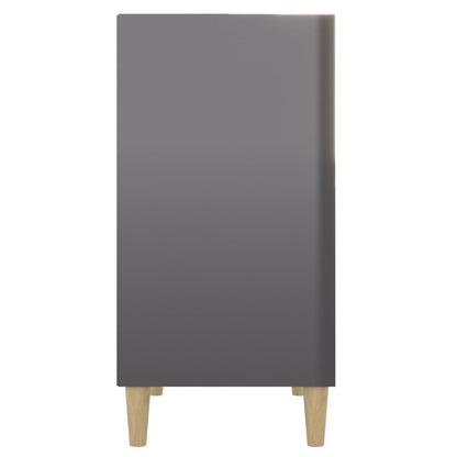 Credenza Grigio Lucido 57x35x70 cm in Legno Multistrato - homemem39