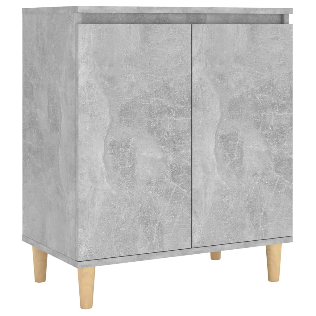 Credenza Gambe Massello Grigio Cemento 60x35x70cm Multistrato - homemem39