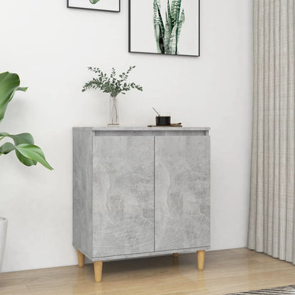 Credenza Gambe Massello Grigio Cemento 60x35x70cm Multistrato - homemem39