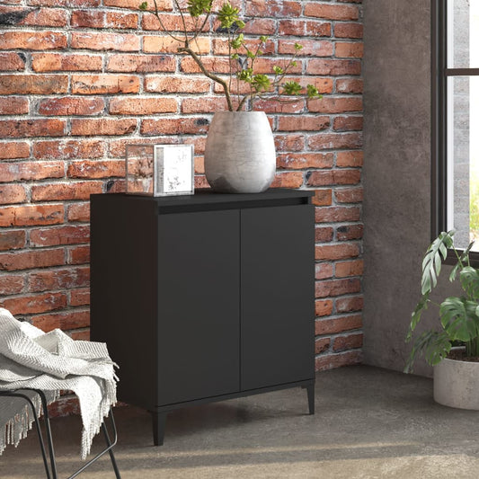 Credenza Nera 60x35x70 cm in Legno Multistrato - homemem39