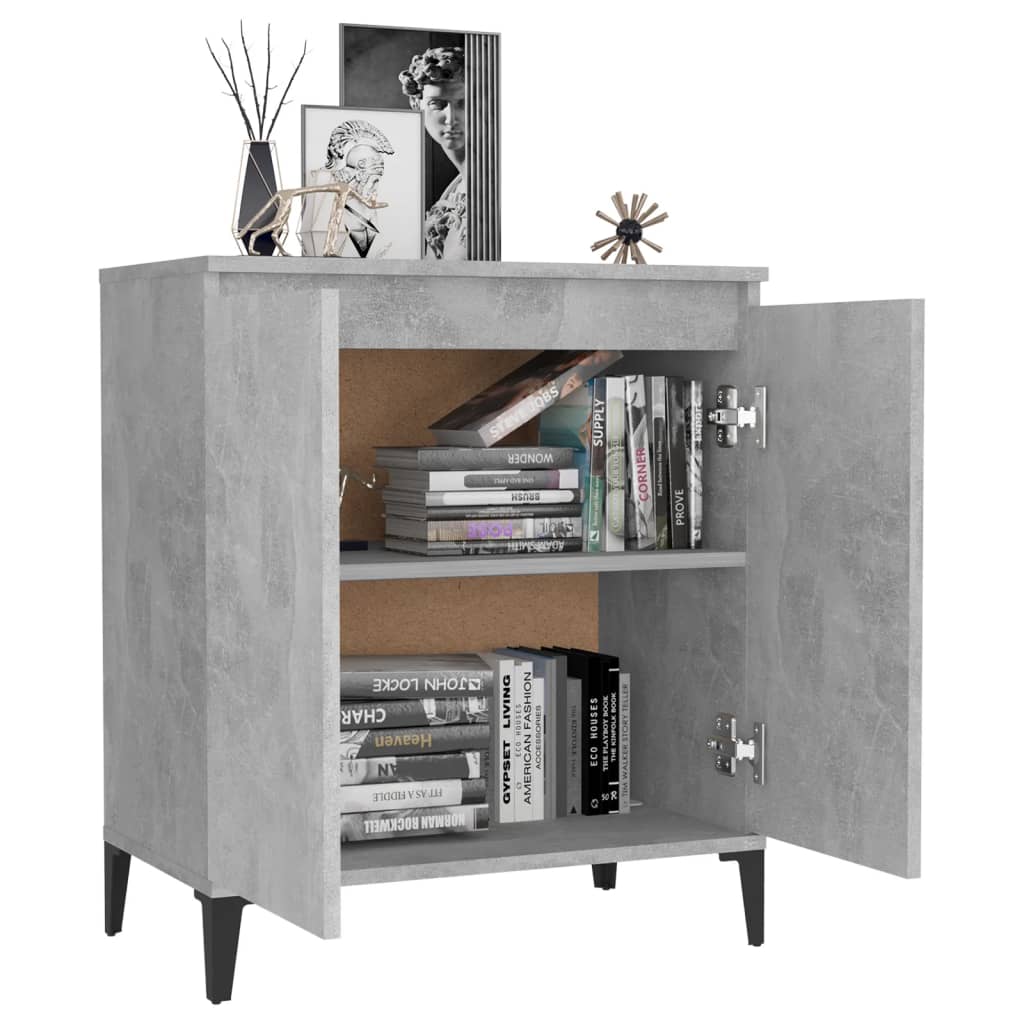 Credenza Grigio Cemento 60x35x70 cm in Legno Multistrato - homemem39
