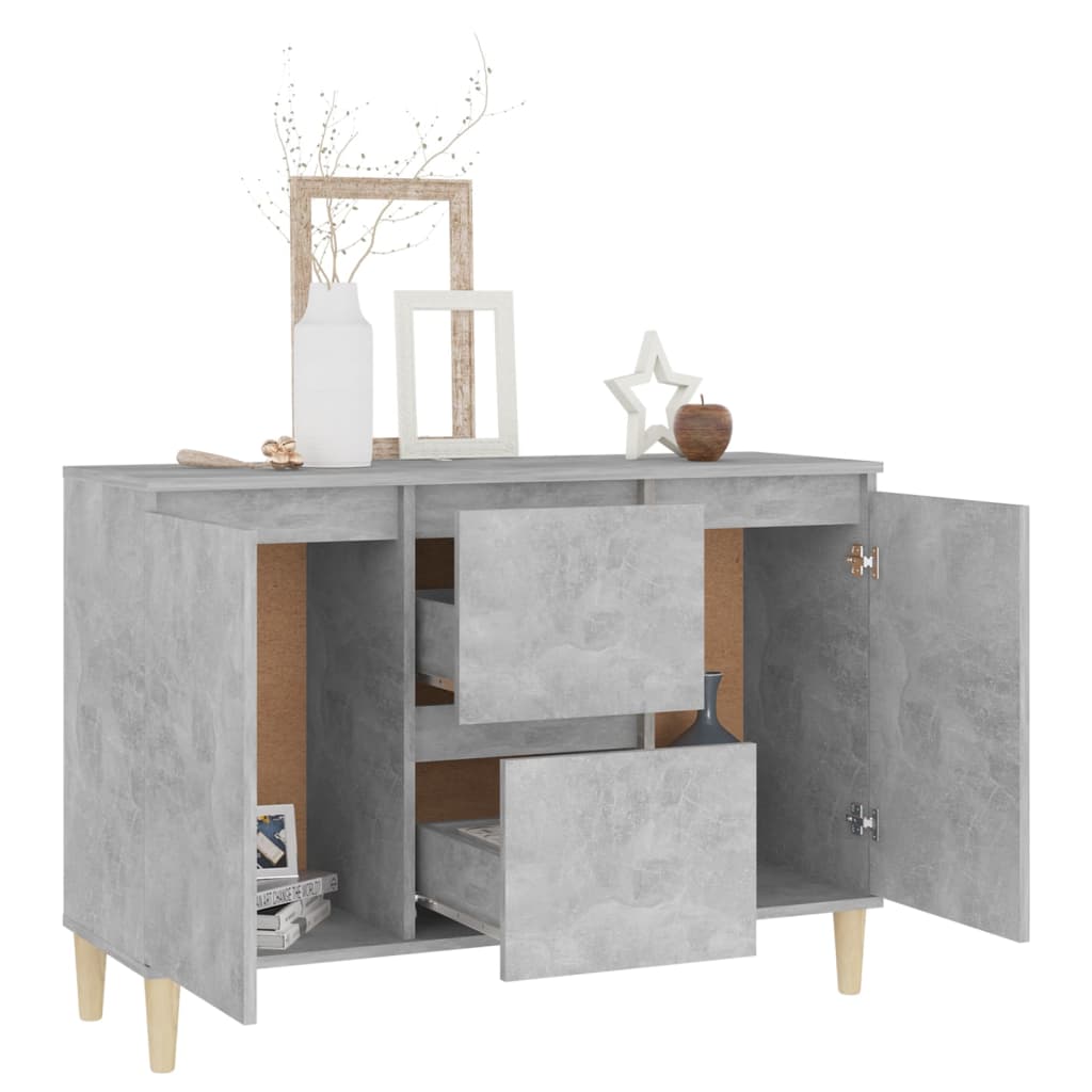 Credenza Grigio Cemento 101x35x70 cm in Legno Multistrato - homemem39
