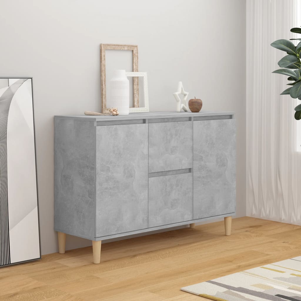 Credenza Grigio Cemento 101x35x70 cm in Legno Multistrato - homemem39