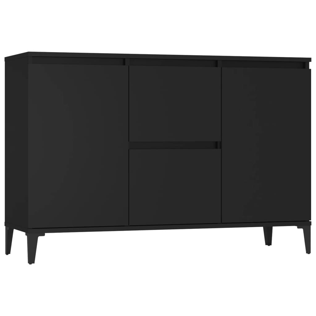 Credenza Nera 102x35x70 cm in Legno Multistrato - homemem39