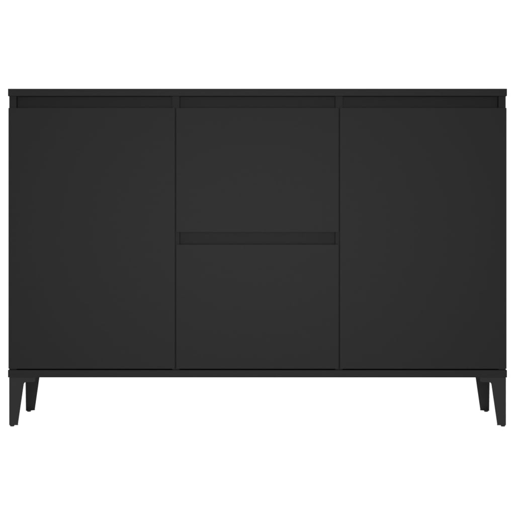 Credenza Nera 102x35x70 cm in Legno Multistrato - homemem39