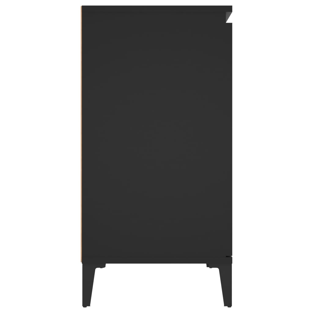 Credenza Nera 102x35x70 cm in Legno Multistrato - homemem39