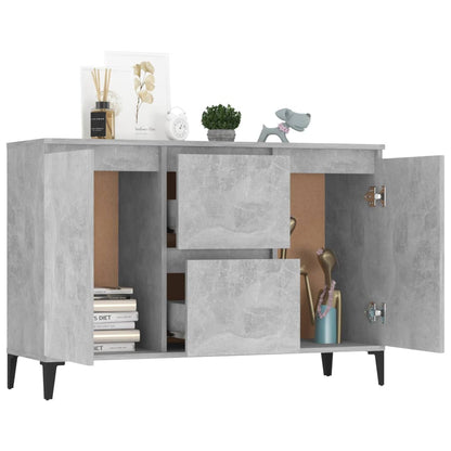 Credenza Grigio Cemento 102x35x70 cm in Legno Multistrato - homemem39