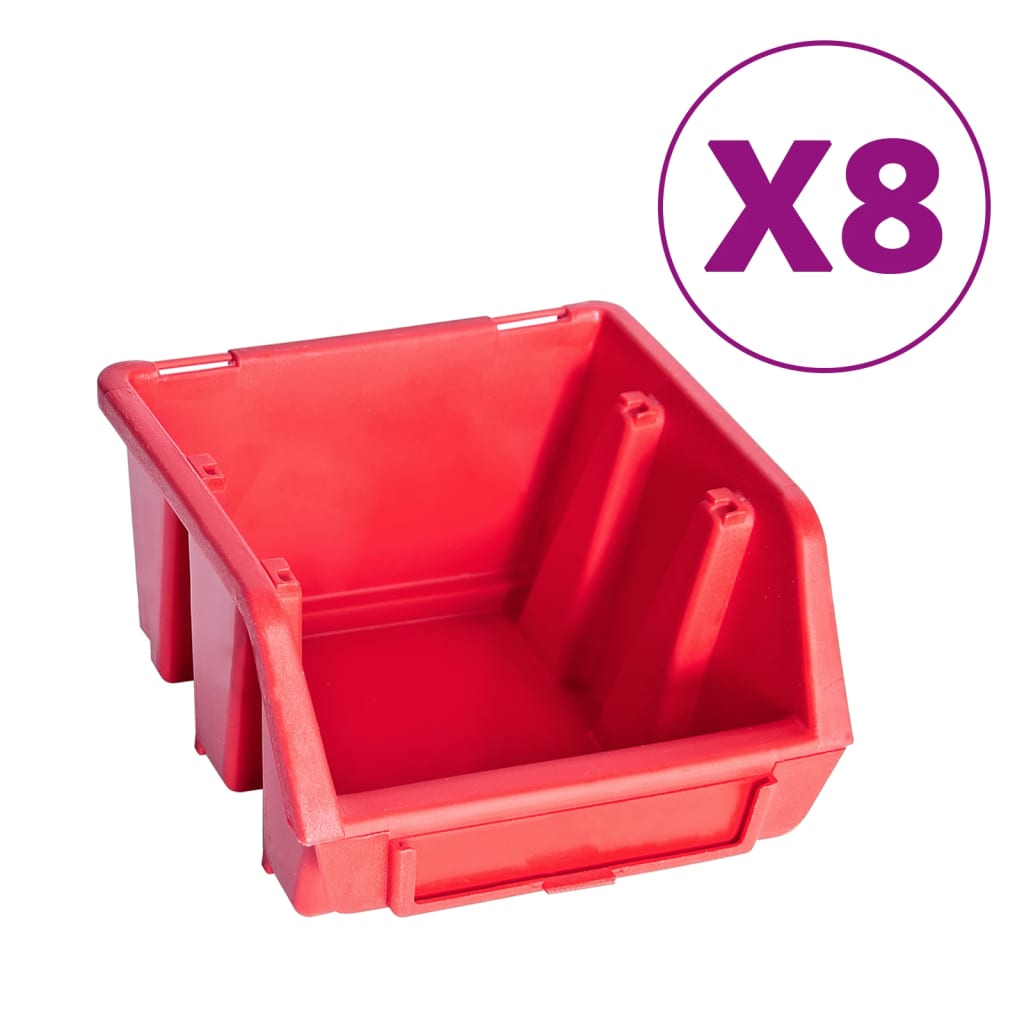 Kit Contenitori 39 pz con Pannelli a Parete Rosso e Nero | homemem39