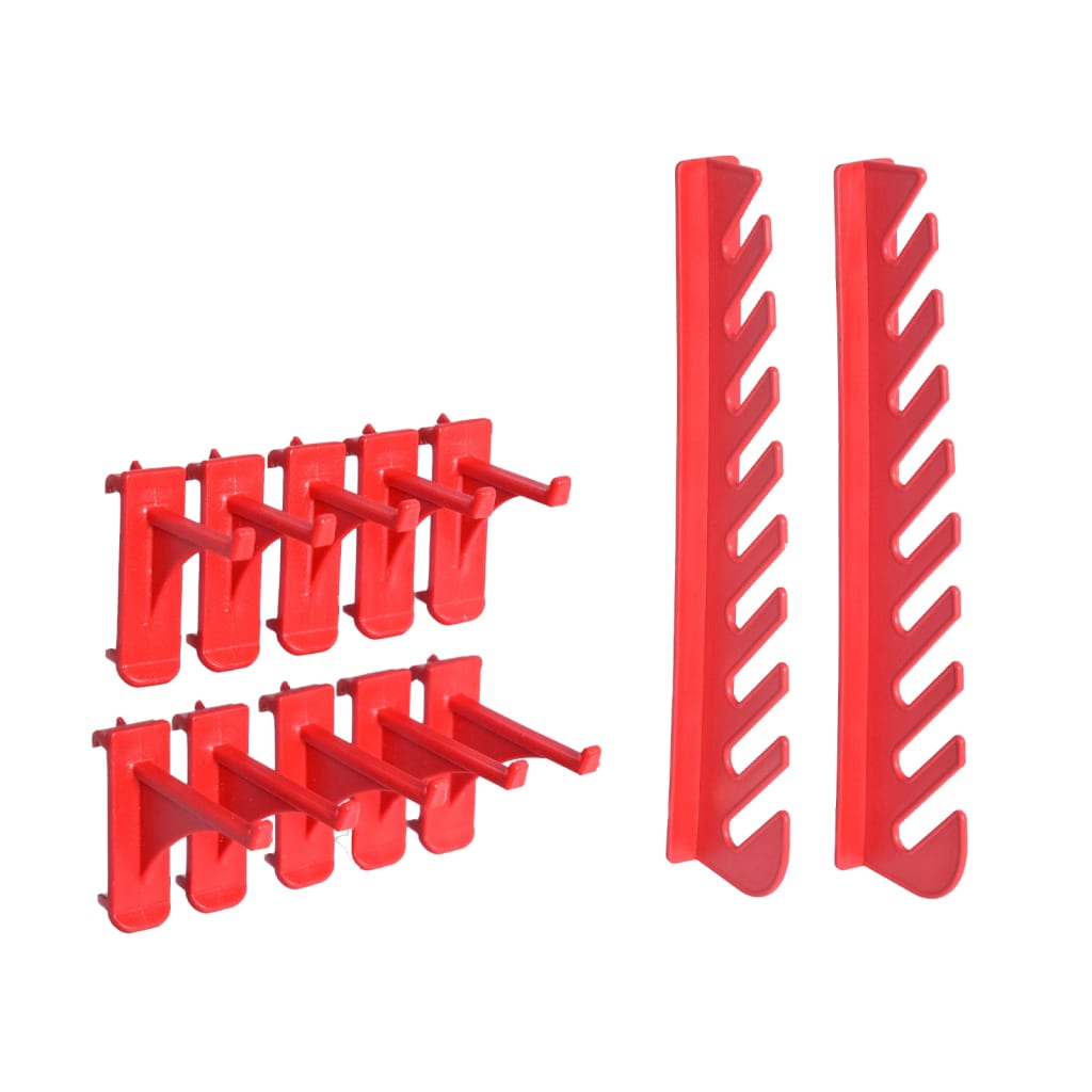 Kit Contenitori 80 pz con Pannelli a Parete Rosso e Nero | homemem39