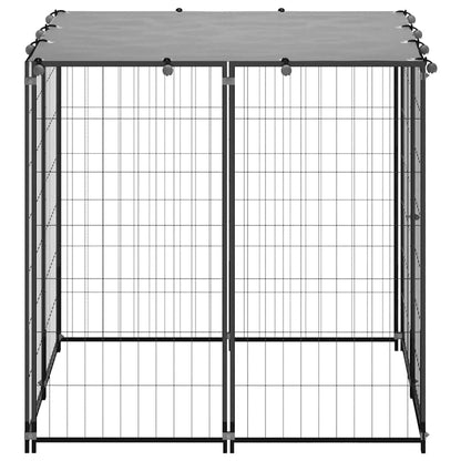 Gabbia per Cani Nera 110x110x110 cm in Acciaio | homemem39