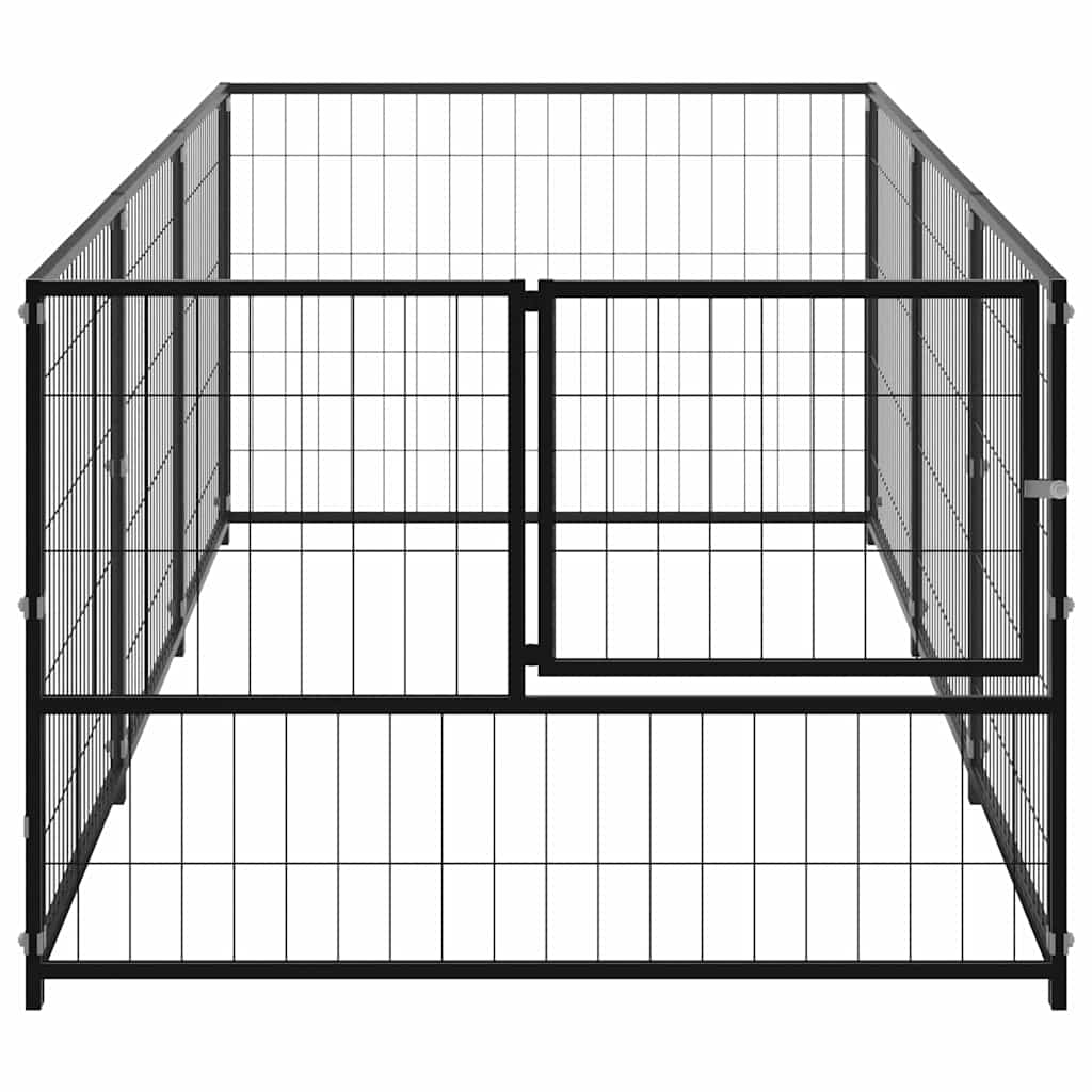 Gabbia per animali senza porta Nero 300 x 100 x 70 cm Acciaio | homemem39