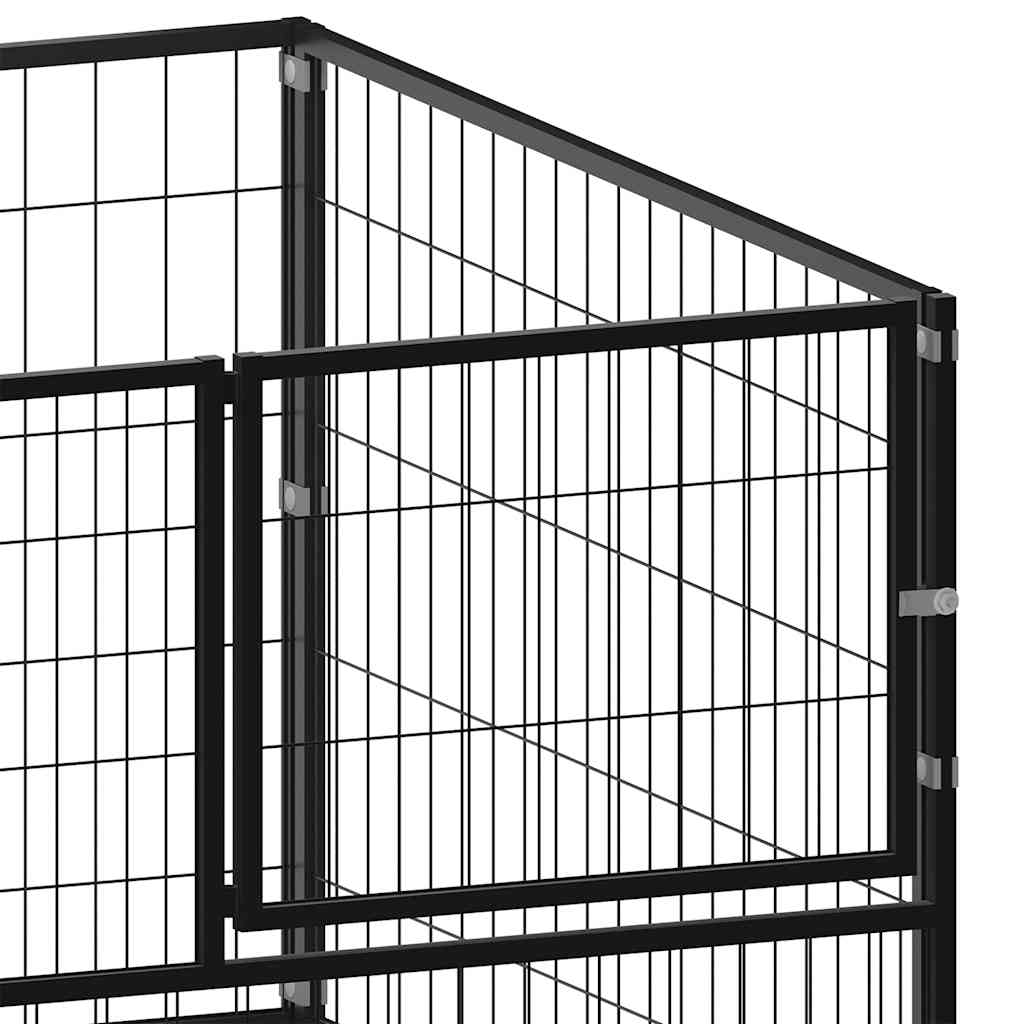 Gabbia per animali senza porta Nero 300 x 100 x 70 cm Acciaio | homemem39