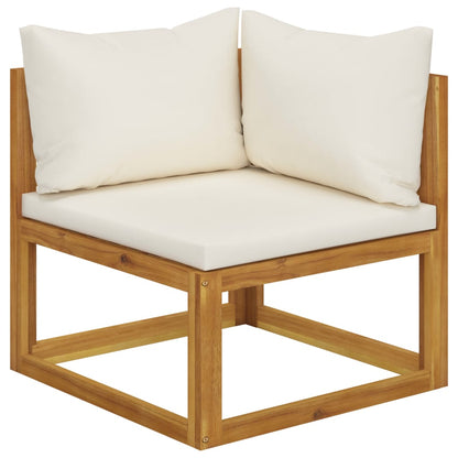 Panchina da Giardino a 2 Posti con Cuscini Bianco Crema - homemem39
