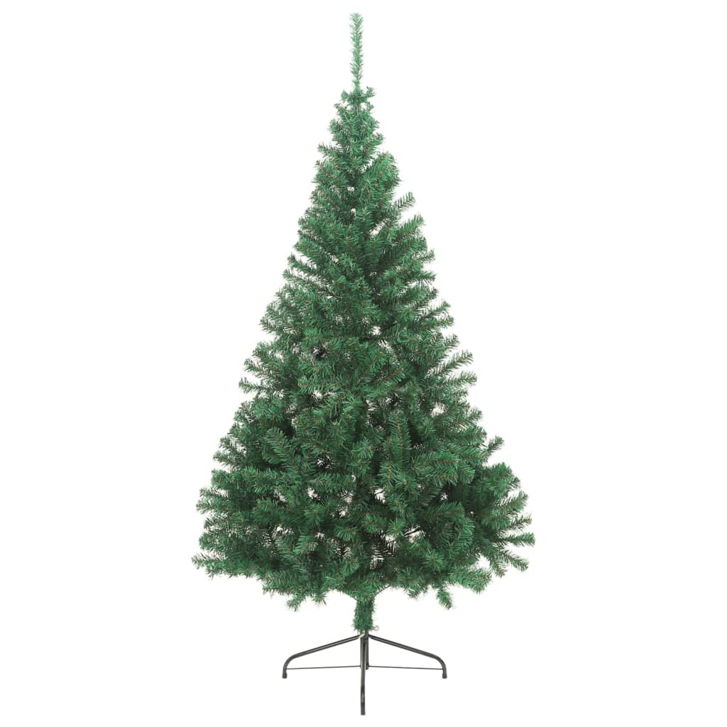 Albero di Natale Artificiale Metà con Supporto Verde 240 cm PVC