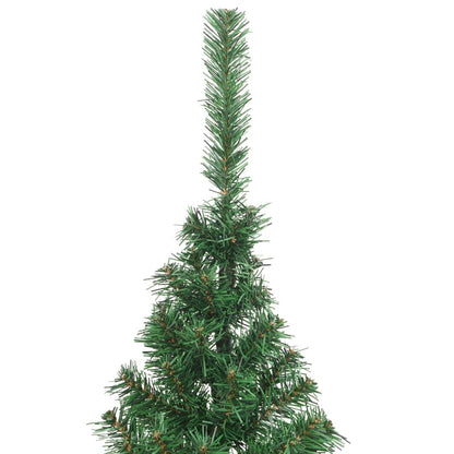 Albero di Natale Artificiale Metà con Supporto Verde 240 cm PVC