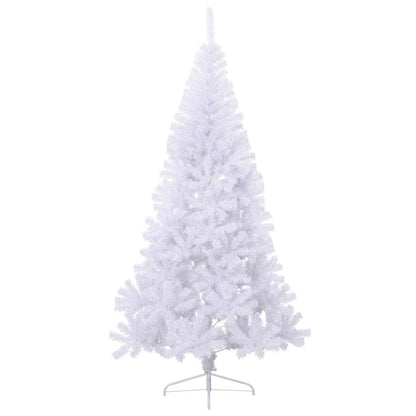 Albero di Natale Artificiale Metà con Supporto Bianco 180cm PVC