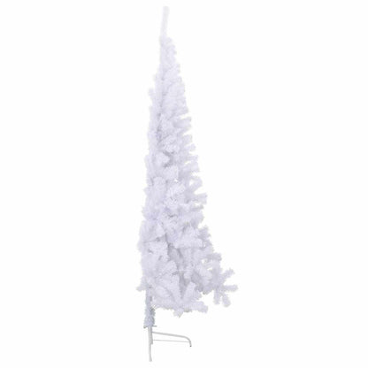 Albero di Natale Artificiale Metà con Supporto Bianco 180cm PVC