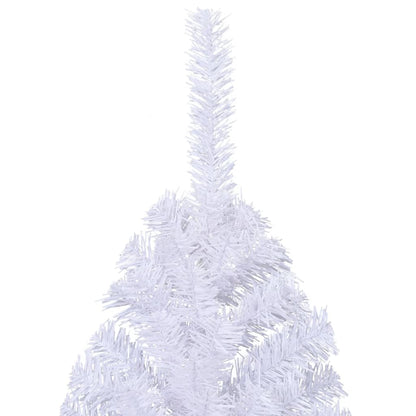 Albero di Natale Artificiale Metà con Supporto Bianco 210cm PVC