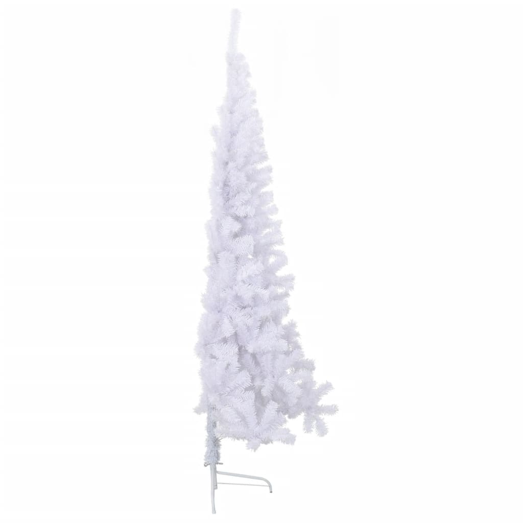 Albero di Natale Artificiale Metà con Supporto Bianco 240cm PVC