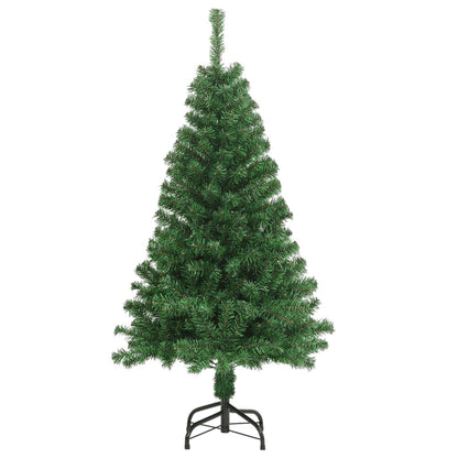 Albero di Natale Artificiale con Rami Spessi Verde 120 cm PVC