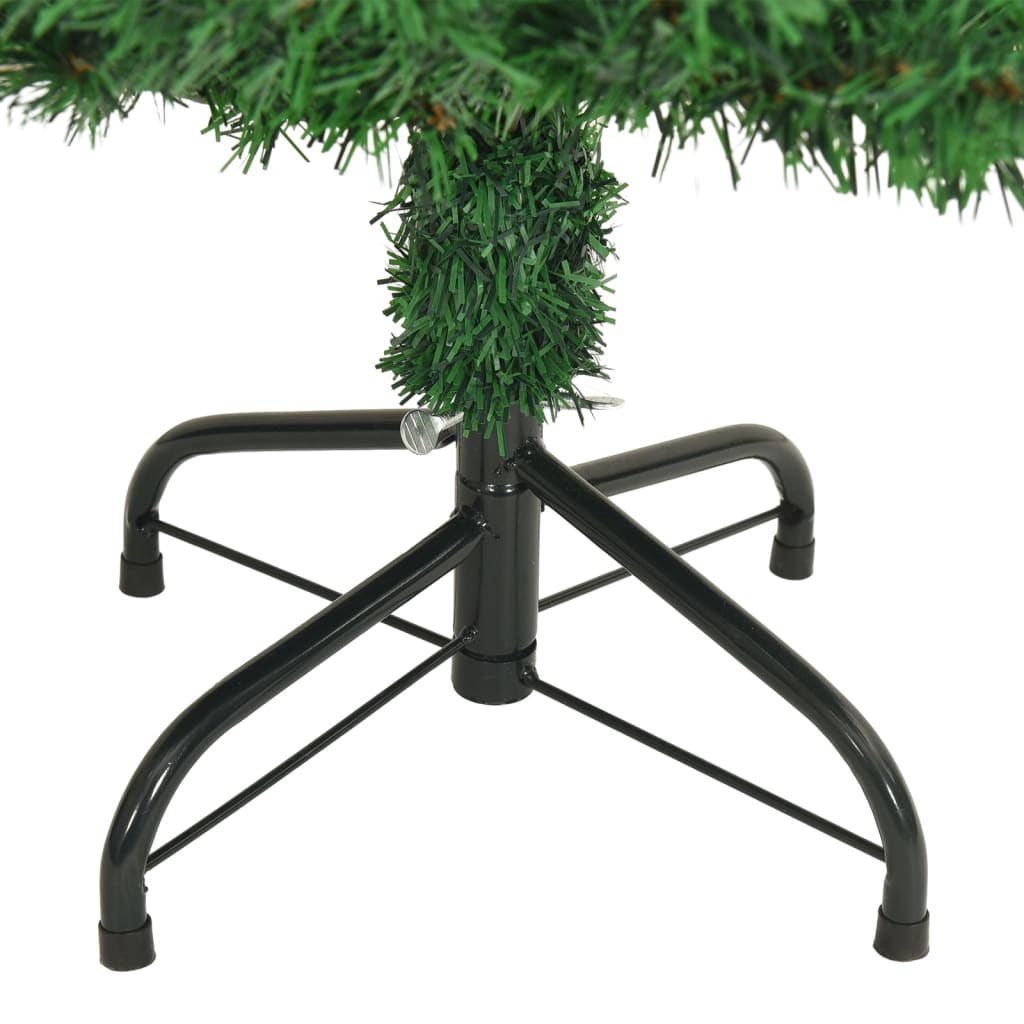 Albero di Natale Artificiale con Rami Spessi Verde 120 cm PVC