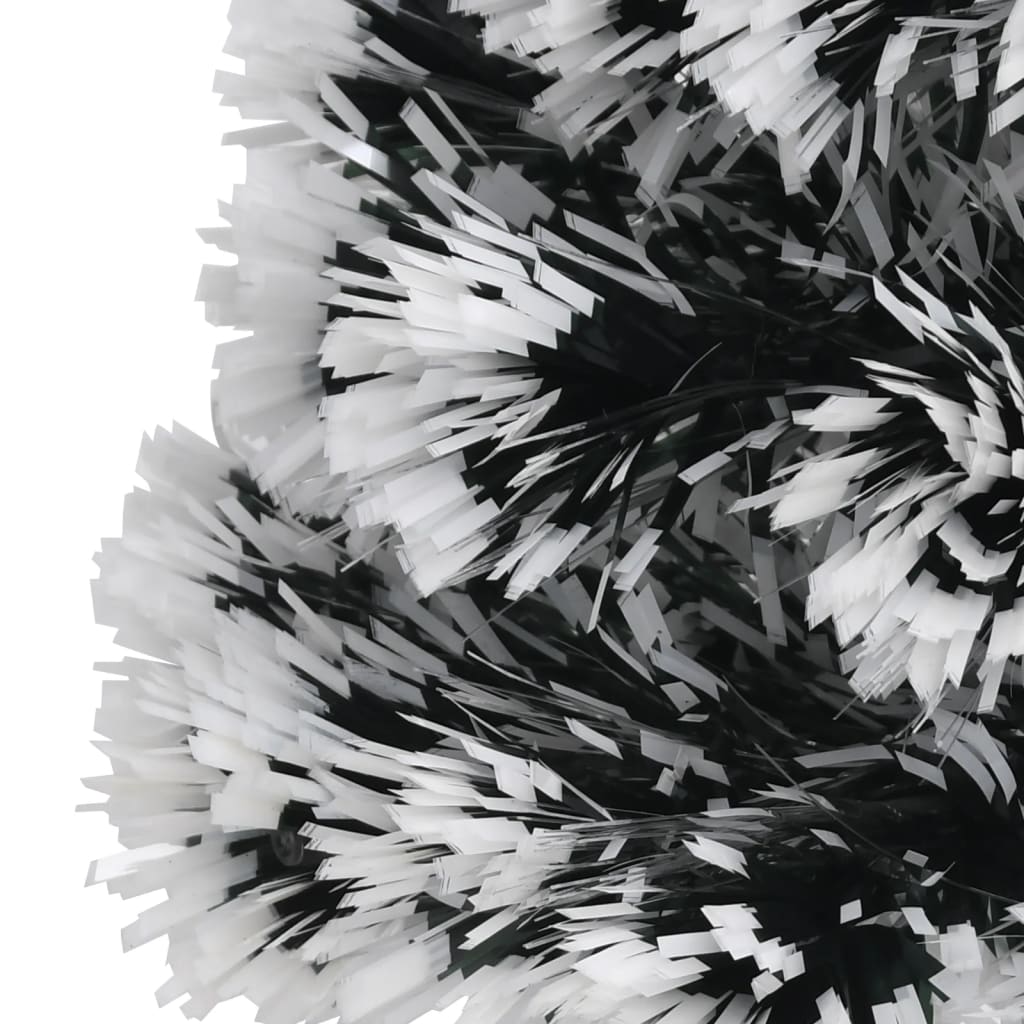 Albero di Natale Preilluminato Verde e Bianco 64cm Fibra Ottica