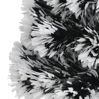 Albero di Natale Preilluminato Verde e Bianco 64cm Fibra Ottica