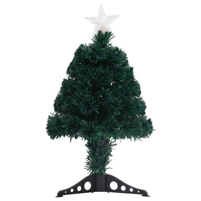 Albero di Natale Preilluminato con Supporto e LED 64 cm Fibra Ottica