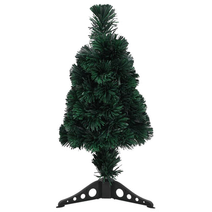 Albero Natale Artificiale Sottile Supporto e LED 64 cm Fibra Ottica