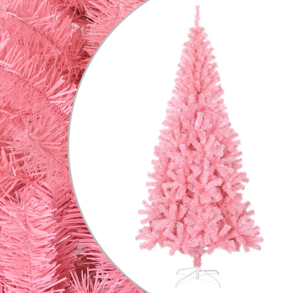 Albero di Natale Artificiale con Supporto Rosa 240 cm PVC - homemem39